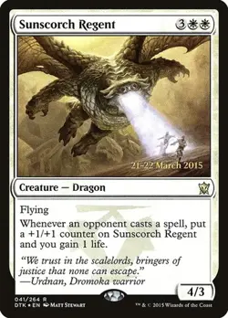 Sunscorch Regent - Foil Prerelease Promo Dragons of Tarkir MP MTG - Image 1