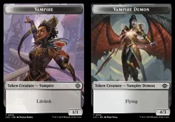 MTG Commander LCI TOKEN Vampire #0014 Vampire Demon #0015 - Image 1