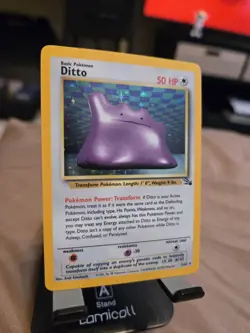Ditto 3/62 Fossil Holo! Pokemon Trading Card Game Classic Cards. Some Wear - Image 2