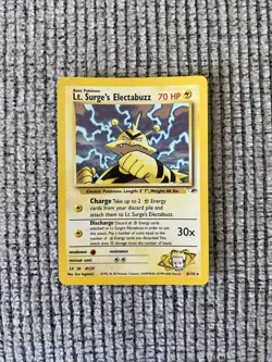 Pokemon Gym Heroes #6/132 Lt. Surge's Electabuzz Rare Holo - Image 2
