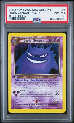 2002 Pokemon Dark Gengar #6 Neo Destiny 1st Edition PSA 8 NM-Mint Original Owner - Image 1