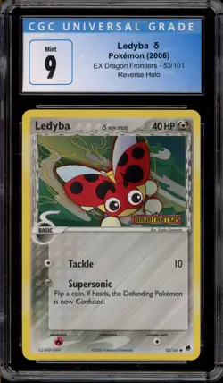 Pokemon Ledyba EX Dragon Frontiers Reverse Holo #53 CGC 9 Mint - Image 1