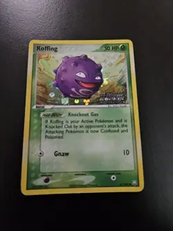Pokemon TCG Koffing 61/109 EX Team Rocket Returns Holo Stamped LP - Image 1