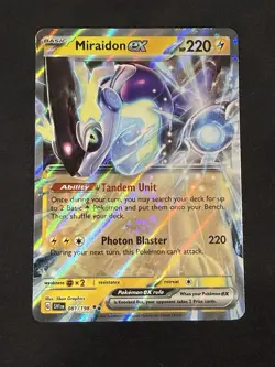 081/198 Miraidon ex Holo Double Rare Scarlet and Violet Pokemon TCG - Image 1