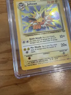 GEM MINT 10 - Pokemon TCG Jolteon Jungle Set 4/64 Holo Unlimited Holo Rare 1999 - Image 4