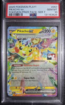 Pikachu ex 057/191 PSA 10 Pokemon Prize Pack Series 7 GEM MINT LOW POP - Image 1