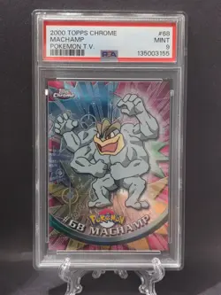 Machamp Topps Chrome Pokemon TV Animation Edition PSA 9 MINT 2000 - Image 1