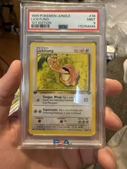 Pokemon PSA 9 MINT Lickitung 38/64 Jungle 1st Edition Uncommon - Image 1