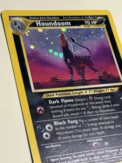 Pokemon TCG Houndoom 8/64 Neo Revelation Double Holo Error 2001 - Image 4