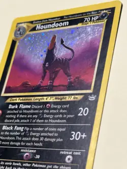 Pokemon TCG Houndoom 8/64 Neo Revelation Double Holo Error 2001 - Image 5