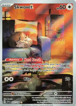POKEMON Skwovet #222/198 Holofoil SV01: Scarlet & Violet Base Set NM - Image 1