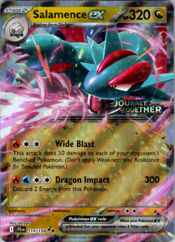 (Stamped) Salamence ex - 114/159 - Pokemon Journey Together Stamp Promo Holo NM - Image 1