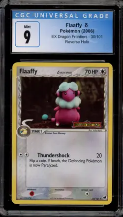 Pokemon Flaaffy EX Dragon Frontiers Reverse Holo #30 CGC 9 Mint - Image 1