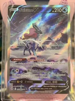 Pokemon Suicune V GG38 Crown Zenith Full Art Holo 210 HP 20+ Ultra Rare Basic - Image 1