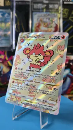 Pokemon TCG Simisear VSTAR GG37/GG70 Crown Zenith: Galarian Gallery NM - Image 1