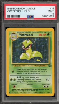 Pokemon Victreebel Jungle Unlimited Holo Rare #14 PSA 9 Mint - Image 1