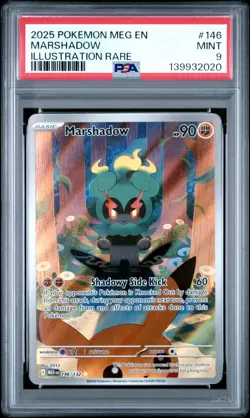 2025 POKEMON MEG EN-MEGA EVOLUTION ILLUSTRATION RARE #146 MARSHADOW PSA 9 - Image 3