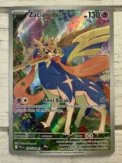 Zacian 100/094 Illustration Rare Pokemon TCG Phantasmal Flames!! - Image 1