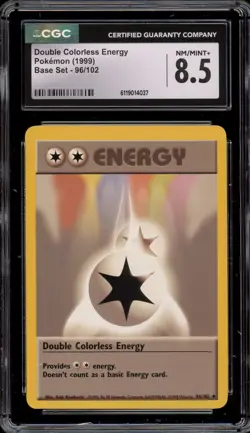 Pokemon Double Colorless Energy Unlimited #96 CGC 8.5 - Image 1