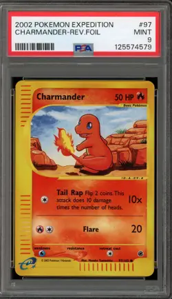 Pokemon Charmander Expedition Reverse Holo #97 PSA 9 Mint - Image 1