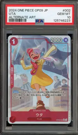One Piece CCG Uta Japanese Alternate Art OP09-002 PSA 10 Gem Mint - Image 1