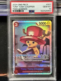 One Piece Tony Tony Chopper OP08-007 SR 2024 Two Legends PSA 10 - Image 1