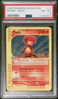 MAGBY E-Card Expedition Base Set Holo Rare #17 PSA 8 Vintage Pokemon - Image 1
