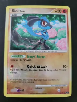 Pokemon Card POP Series 8 2008 - Riolu 16/17 Reverse Holo - Image 1