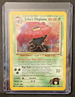 Erika's Vileplume 5/132 Holo Rare Gym Heroes Pokemon Card - MP - Image 3