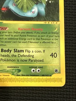 Venusaur - 68/165 - Pokemon Expedition Non-Holo Rare Card - DMG / HP - Image 4