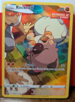 Rockruff SWSH12: Silver Tempest Trainer Gallery TG07/TG30 Pokemon TCG Card NM - Image 1