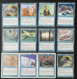 Vintage MTG Lot: 1997-2003 12 Blue Cards – LP/NM – Magic The Gathering - Image 1