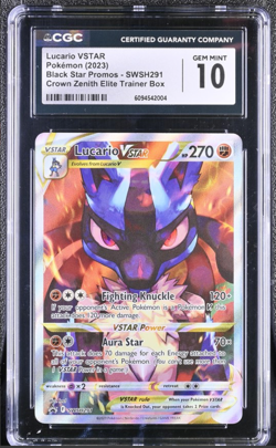 Lucario VSTAR SWSH291 Sword & Shield Promo Holo Card CGC 10 Gem Mint - Image 1