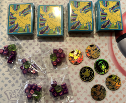 Ascended Heroes Card Sleeves Coins Dragonite Dice ETB Accessories Pikachu Erika - Image 1