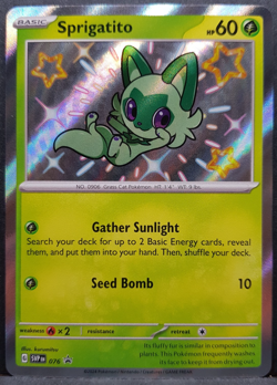 Sprigatito SVP076 Paldean Fates Shiny Promo Pokemon Card English NM - Image 1