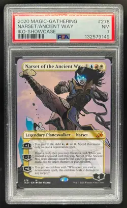 2020 Magic Ikoria Narset Ancient Way Borderless Planeswalker Showcase 278 PSA 7 - Image 1