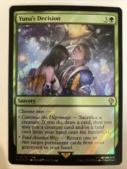 MTG Yuna's Decision (Surge Foil) Commander Final Fantasy 0074 FFX FF10 NM - Image 1