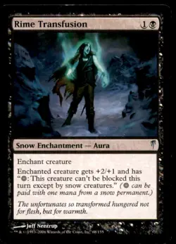 Rime Transfusion LP Light Play Coldsnap MTG [9794] - Image 1