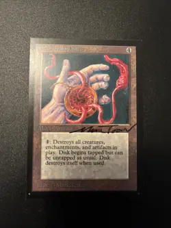 Mtg Collectors' Edition Nevinyrral's Disk CE Signed By Mark Tendin NM - Image 1