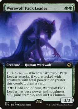 Werewolf Pack Leader - Extended Art AFR LP MTG - Image 1