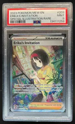 2023 Pokemon SV 151 Erika's Invitation #203/165 PSA 9 - Image 1