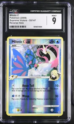 CGC 9 MINT Milotic C 2009 Supreme Victors 35/147 Reverse Holo Pokemon Card - Image 1