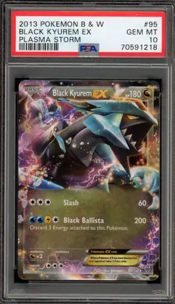 Pokemon Black Kyurem EX Plasma Storm Holo Ultra Rare #95 PSA 10 Gem Mint - Image 1