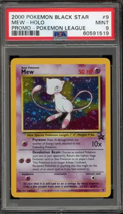 Pokemon Mew League Black Star Holo Promo #9 PSA 9 Mint - Image 1