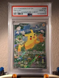 Pokemon 2024 Pikachu #88 Paldea Adventure Chest Promo PSA 10 - Image 1