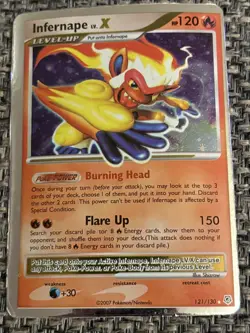 Pokemon TCG Infernape LV.X Diamond & Pearl 121/130 Holo Rare Holo LV.X - Image 1