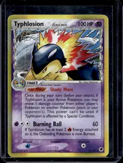 2006 Pokemon EX Dragon Frontiers Typhlosion Holo #12/101 - Image 1