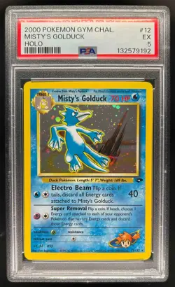 2000 Pokemon Gym Challenge Misty's Golduck Holo #12/132 PSA 5 - Image 1