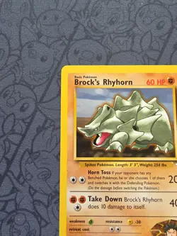 Pokemon: Brock's Rhyhorn #22/132 Rare Non-holo Heroes 2000 WOTC - NM - J84 - Image 3