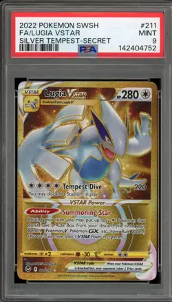 Pokemon Lugia VSTAR Silver Tempest Secret Rare #211 PSA 9 Mint - Image 1